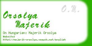 orsolya majerik business card